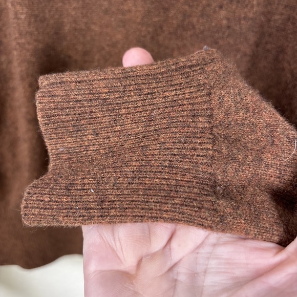 27 Miles Malibu Revolve Blakely Sweater Charcoal Camel Spice 100% Cashmere - Picture 7 of 12